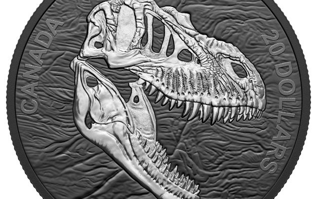 عملة كندية فضية جديدة تعرض ديناصور مخيف اكتشف فى كندا